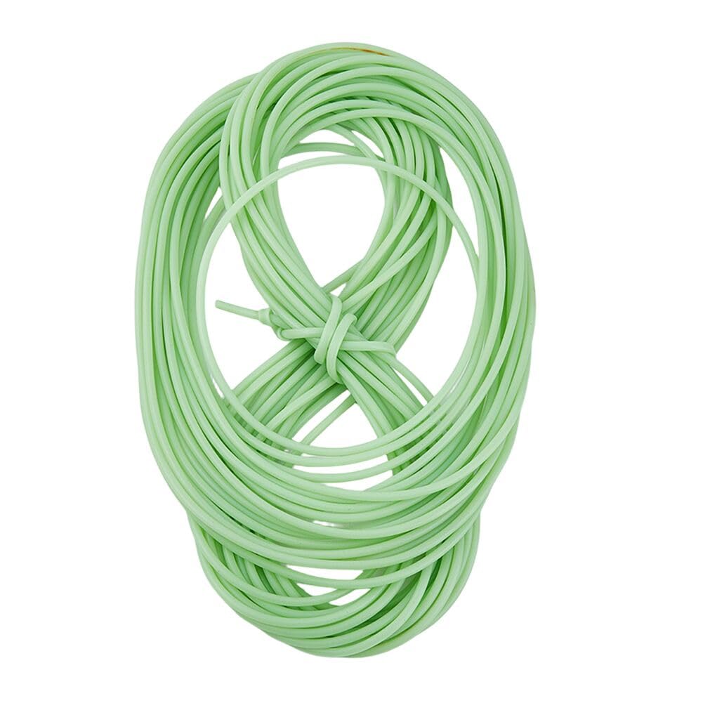 SUPERFINDINGS 15m/49.21ft Fishing Luminous Tube 3mm OD 1.8mm ID Glow in The Dark Tube Soft Silicone Fishing Angling Glow Tubing Fishings Tool for Attract Fish Night Fishings Deep Drop Rig