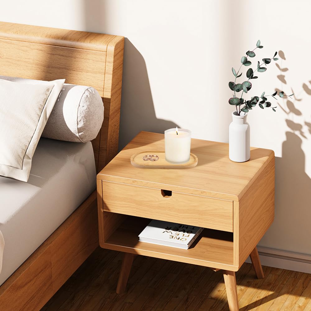 8 Vassoio Ovale In Bambù 17,5x8,8 Cm – Porta Tazze, Snack O Gioielli, Multiuso Per Casa E Ufficio