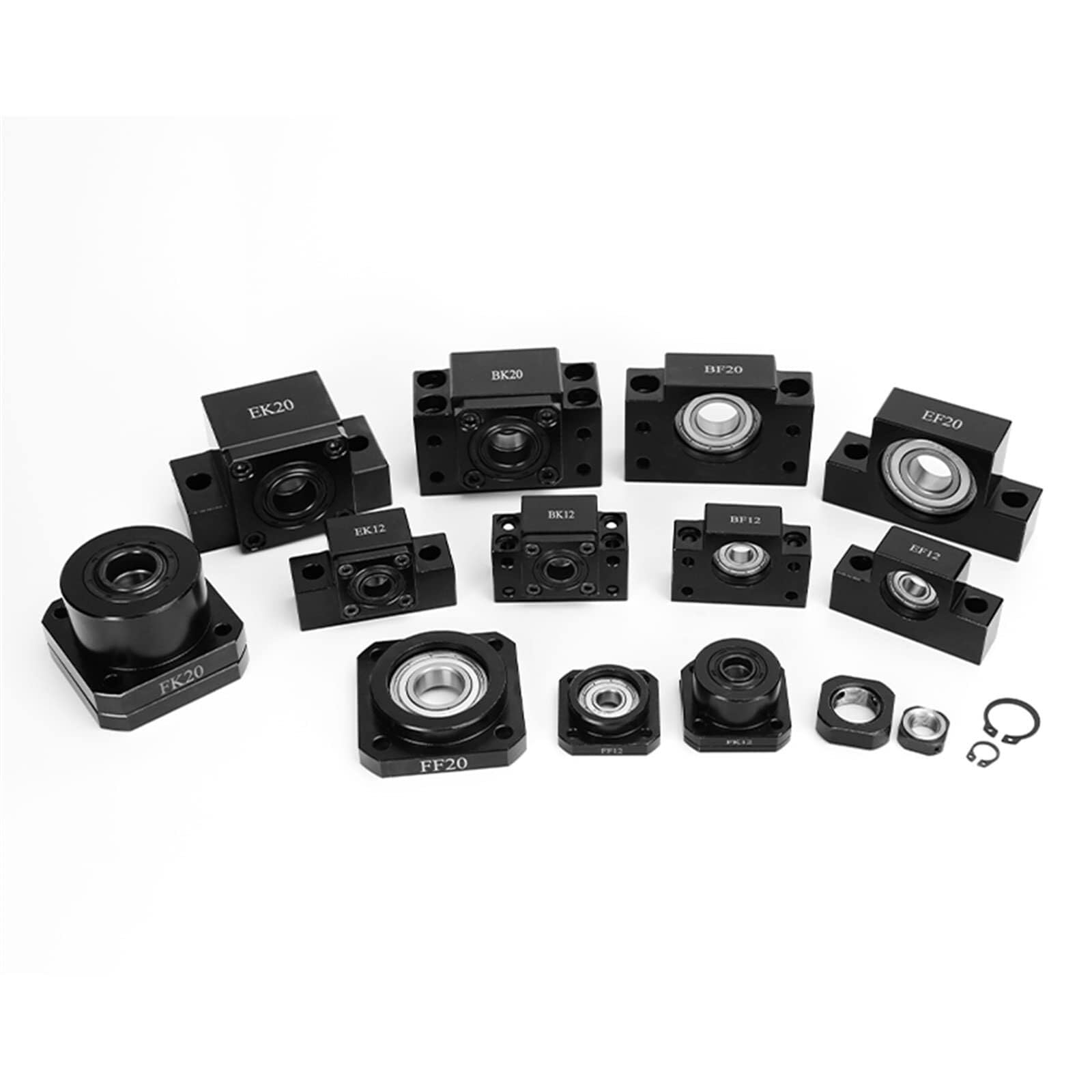 Industrial Shaft Bearings, Rear Wheel Bearing Ball Screw End Support BK10 BF10 BK12 BF12 BK15 BF15 BK20 BF20 FK10 FF10 FK12 FF12 FK15 FF15 EK10 Seals(BK20 BF20)