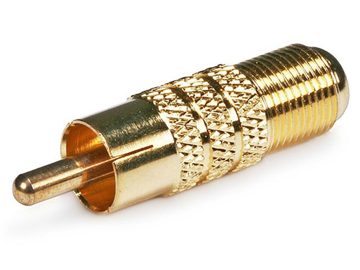Monoprice RCA to F Adapter, Male/Female, Gold Plated Connector For Converting"F" Type Connectors On Coax Cables Into RCA