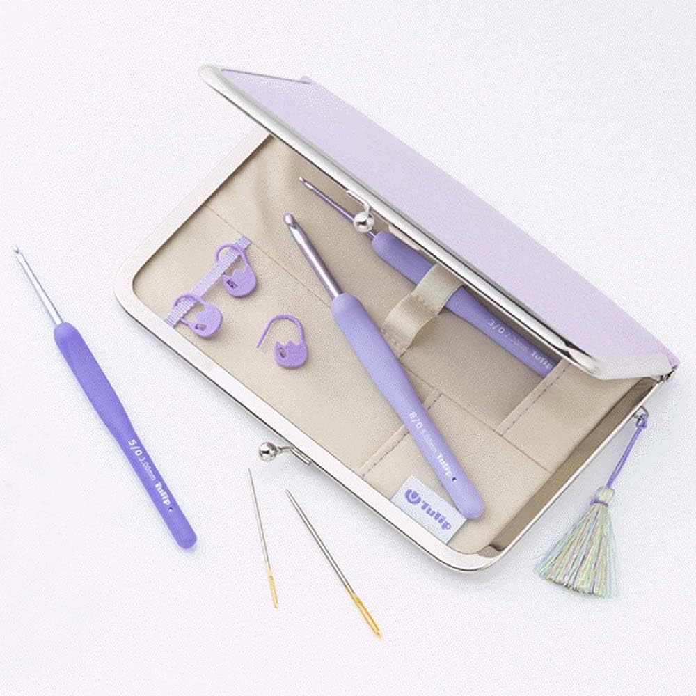Tulip Etimo Murasaki Crochet Hook Set - 8 Soft Grip Aluminium