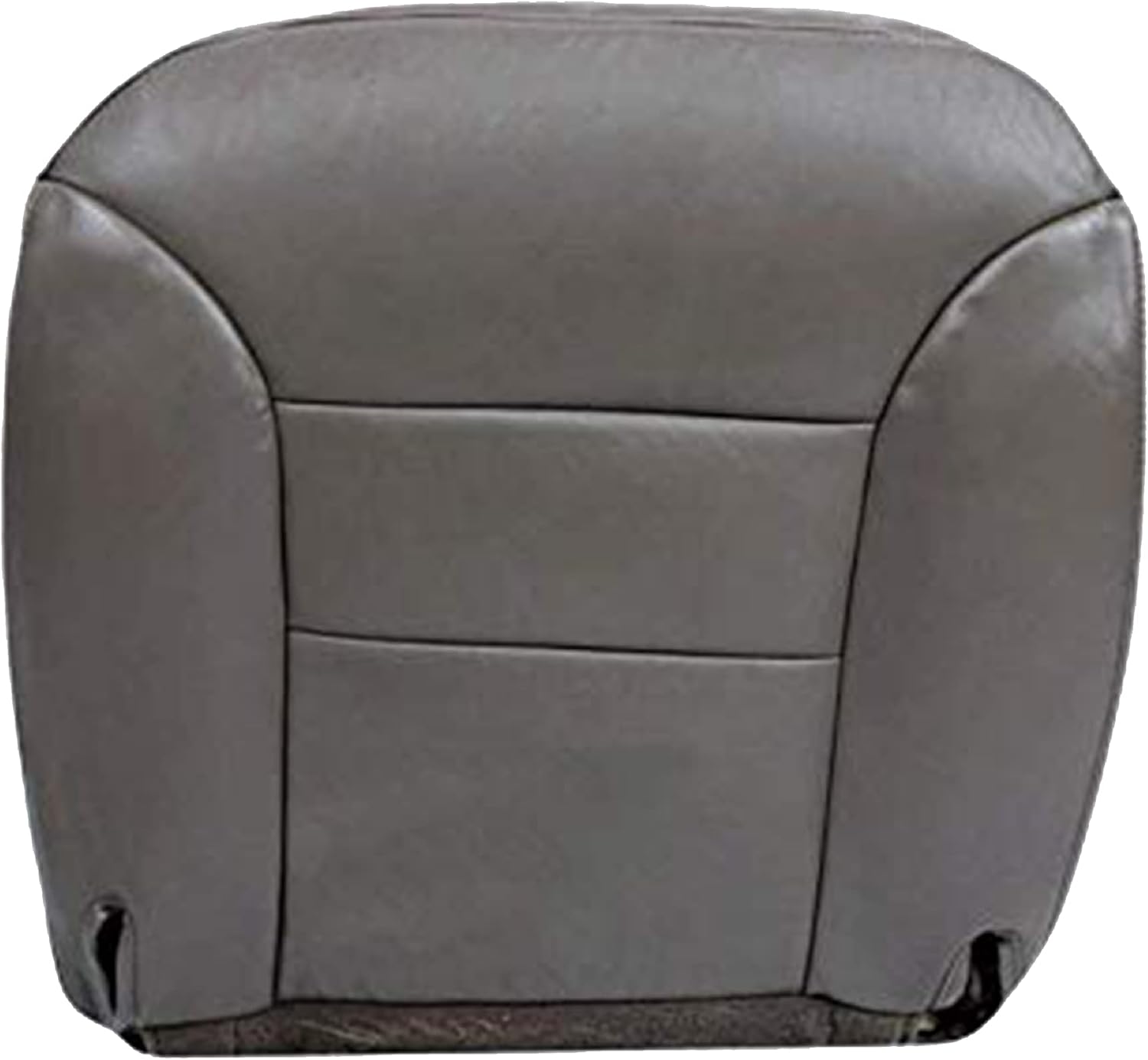 1995 1996 1997 1998 1999 Chevy Tahoe Suburban Silverado Synthetic Leather Seat Cover Replacement, 95-99 Chevy 1500 2500 3500 Vinyl Seat Cover, Made in USA (Pewter Gray, Driver Bottom)