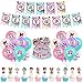 LOL Surprise Girl Doll Decoraciones de cumpleaños Suministros para fiestas Set LOL Cupcake Toppers Globo Banner de feliz cumpleaños Remolinos colgantes para decoraciones de cumpleaños LOL Fiesta