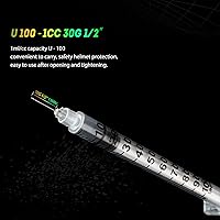 Vista 30 de SHAOTONG 10mL Syringe with 21 Gauge 1.5 Inch Needle Lab Disposable Sample Injection Syringes, 100 Pack