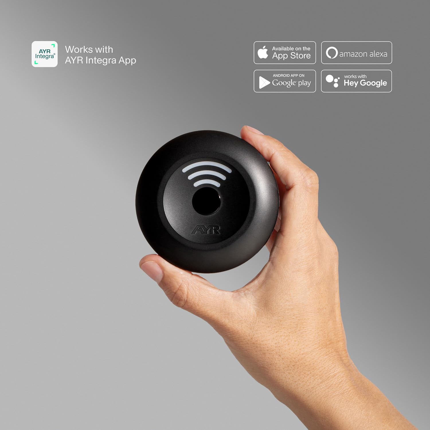 INT_NEX, il gateway AYR Opening Doors per connessione WiFi/Bluetooth. Finitura nera opaca.