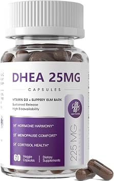 iMATCHME Womens DHEA 25mg Supplement with Vitamin D3 & Slippery Elm Daily Hormone Support for Energy, Mood, Immune & Healthy Aging Gentle Balance Formula, Vegan Capsules, 60 Count