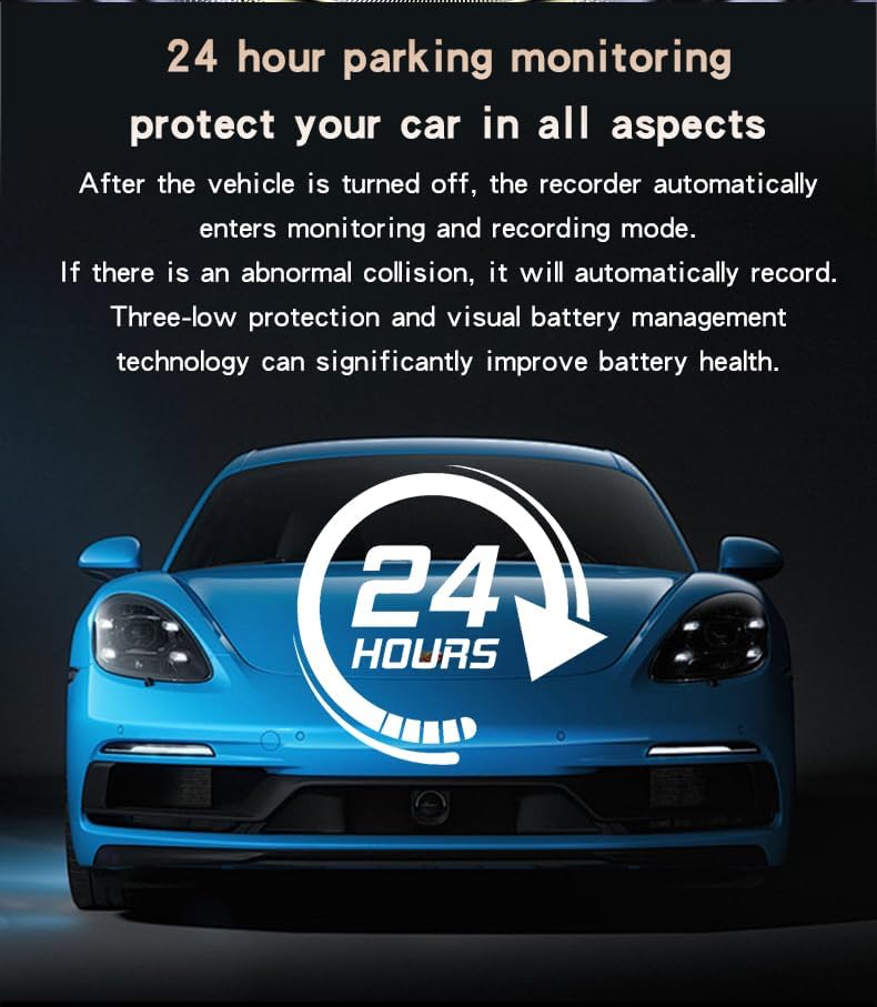 Rear dash camera mounted on the back windshield of a car