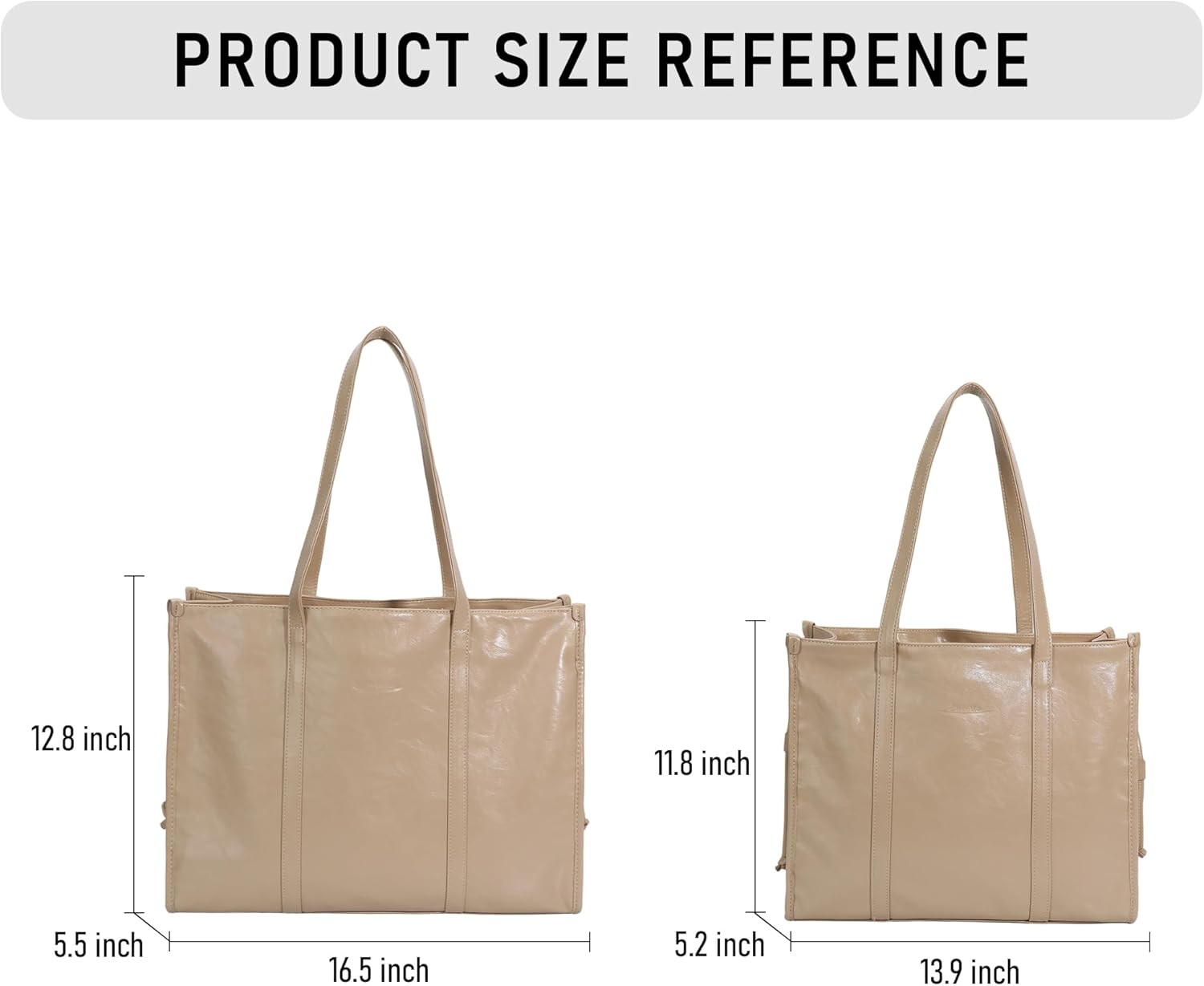 Chinllo Tote Bags for Women Large PU Leather Drawstring Weekend Shopper Handbags Travel Purse