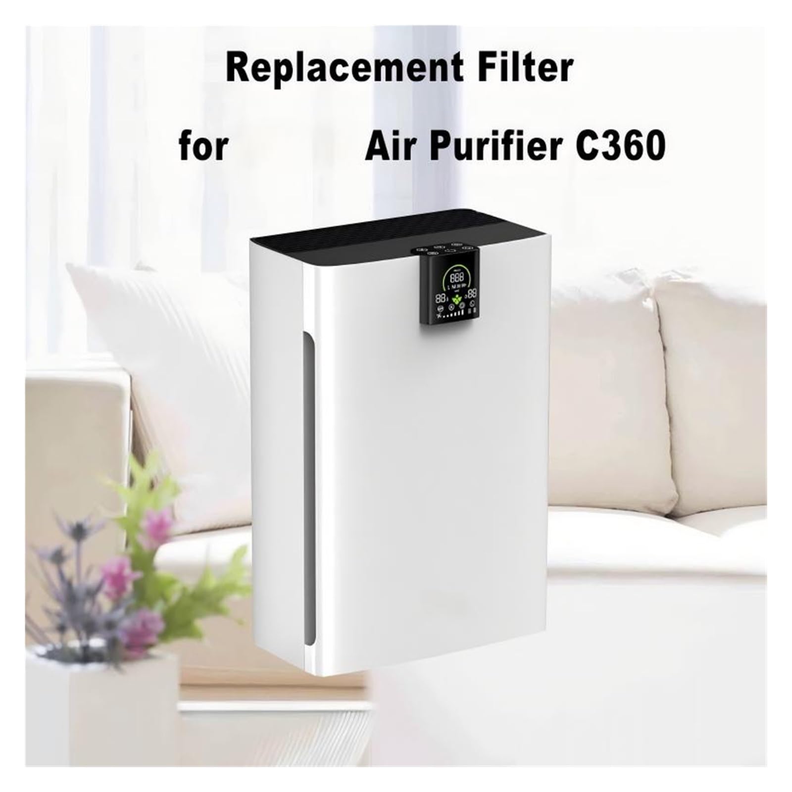 Filtro Combinato True Hepa 3 In 1 Di Ricambio E Filtro A Fogli Di Carbone, Compatibile Con Purificatore D'aria BRISE C360, Alta Efficienza, Basso Rumore