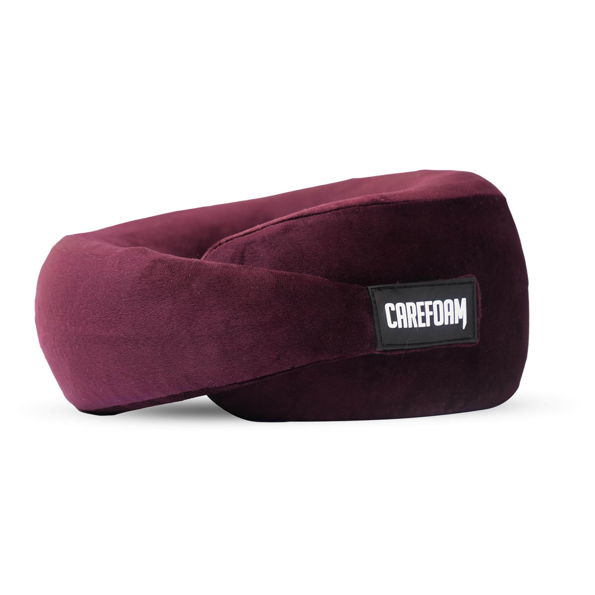 CareFoam Travel Neck Pillow | Premium Memory Foam Neck Pillow for Flight Travel, Car Sleeping | Adjustable Head Rest, Neck Rest Travelling Pillow for Sleeping Head Support