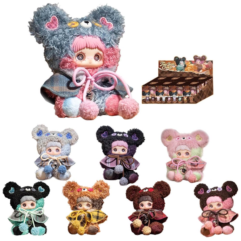 niannyyhouse Plüsch Puppe Blindbox, Maymei Cookie Series, 14 cm gefüllte Plüsch-Schlüsselanhänger, süße Sammlergeschenke (8 Stück)