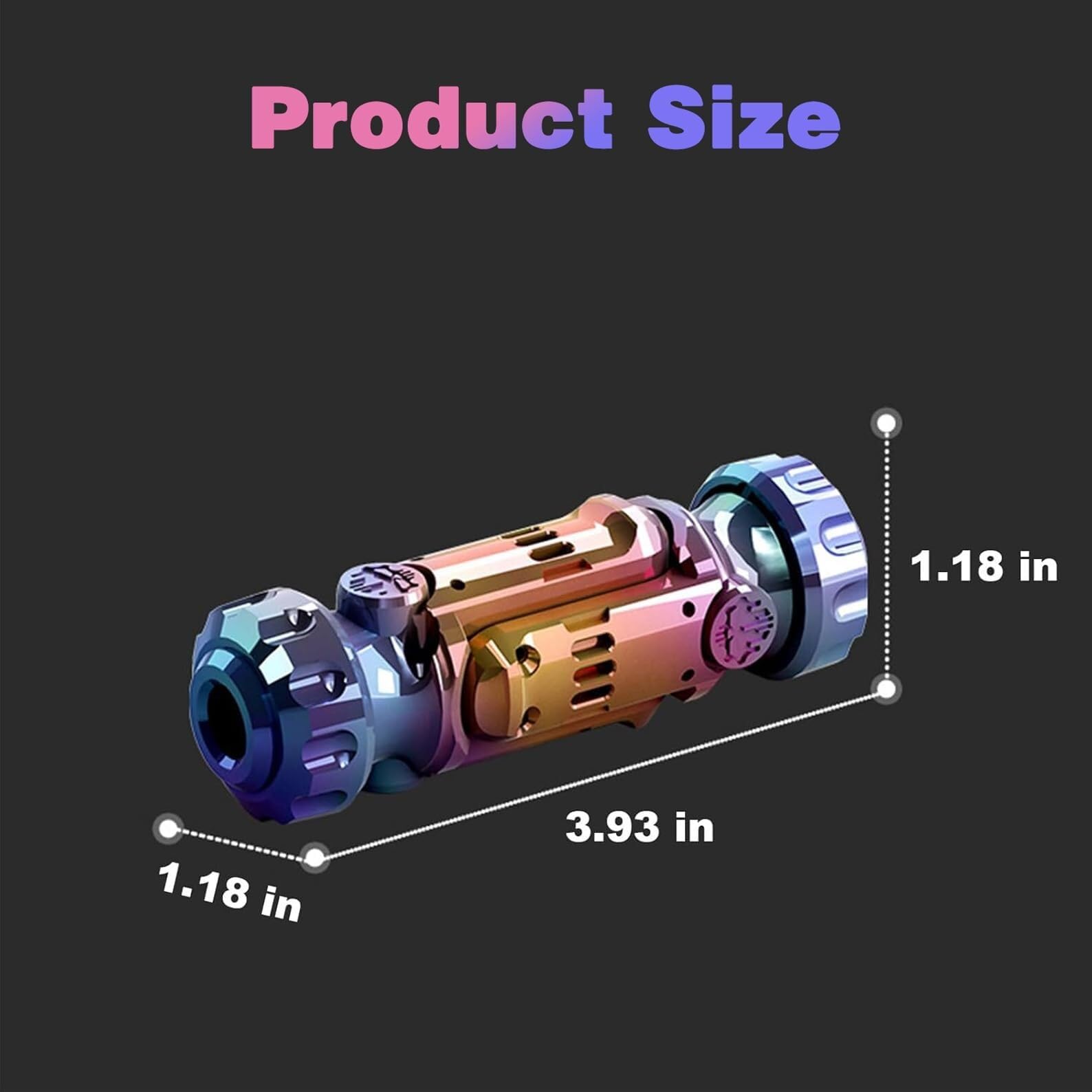 Giocattolo antistress Combo Spinner e Slider, 1 pezzo | Metallo CNC di alta qualità, rotazione silenziosa e clic. Lancia freccette Ideale per ufficio, ADHD, ansia. Portatile