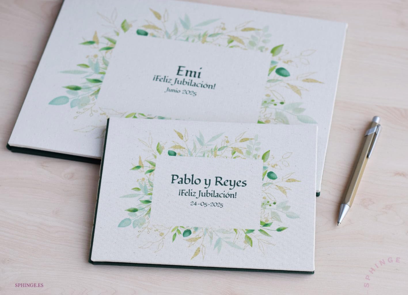 Libro de firmas personalizado con tu texto | Portada + 1ª Página | Boda Bebe Comunion Jubilación | Tapa dura A5 o A4 | 40 hojas 80 páginas papel blanco 120g | Libro de Visitas Invitados