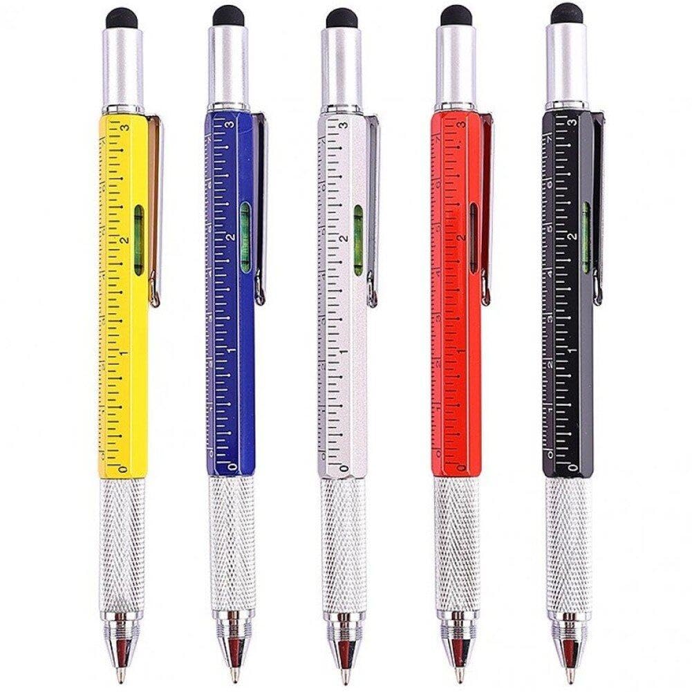6-in-1 Multifunktionsstift Für Männer – Mit Schraubendreher, Lineal, Stylus & Wasserwaage