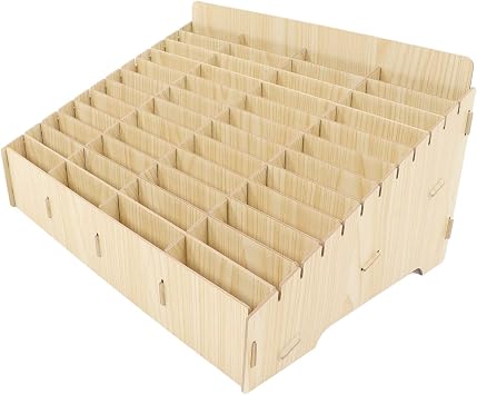 48 Grid Wooden Desktop Storage Box Mobile Phone Management Storage Box Creative Desktop Office Meeting Finishing Grid Multi Cell Phone Rack Display