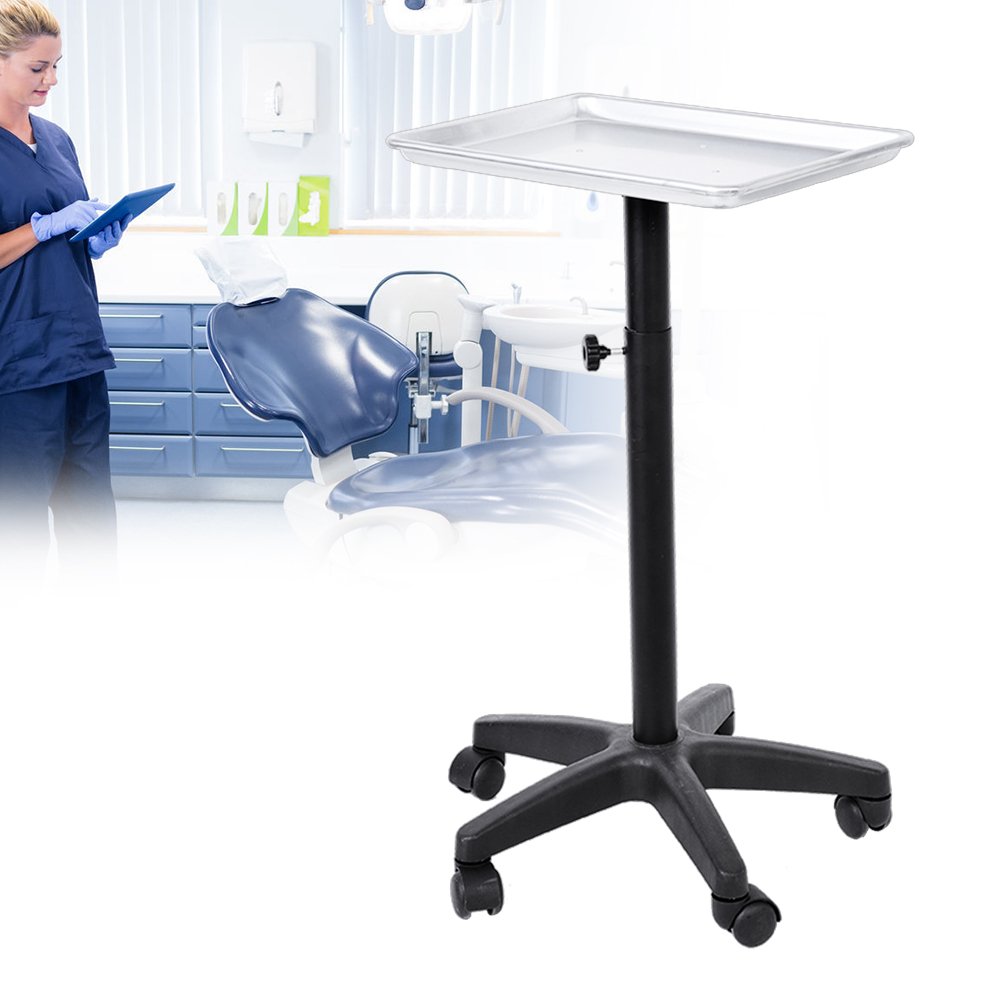 Plateau à roulettes en Aluminium pour Salon de Coiffure, 45 x 33 x 65 cm, avec roulettes de 1,5 m, pour Cabinets Médicaux et Dentistes