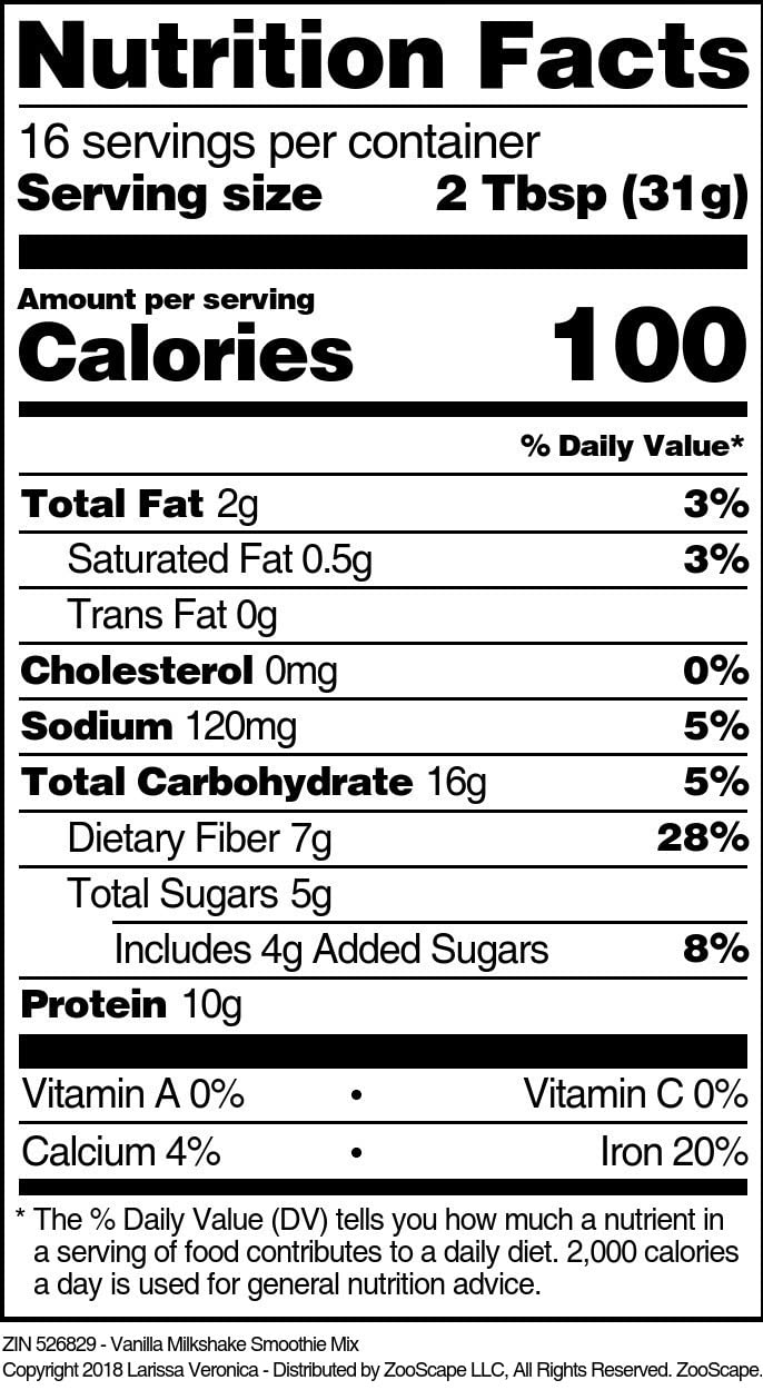 Amazon.com : Vanilla Milkshake Smoothie Mix (16 oz, ZIN: 526829