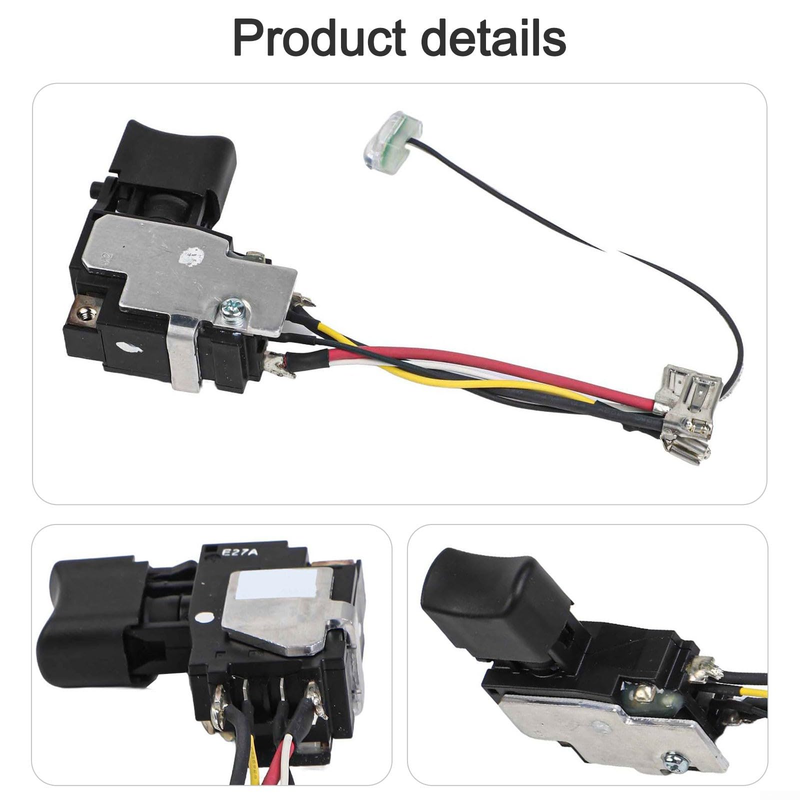 Interrupteur de rechange pour visseuse à percussion sans fil DTD152 632F26-6 6507529 - Interrupteur en métal robuste compatible avec DTD152Z DTD152RME DTD152RME DTD152RFE - Installation facile