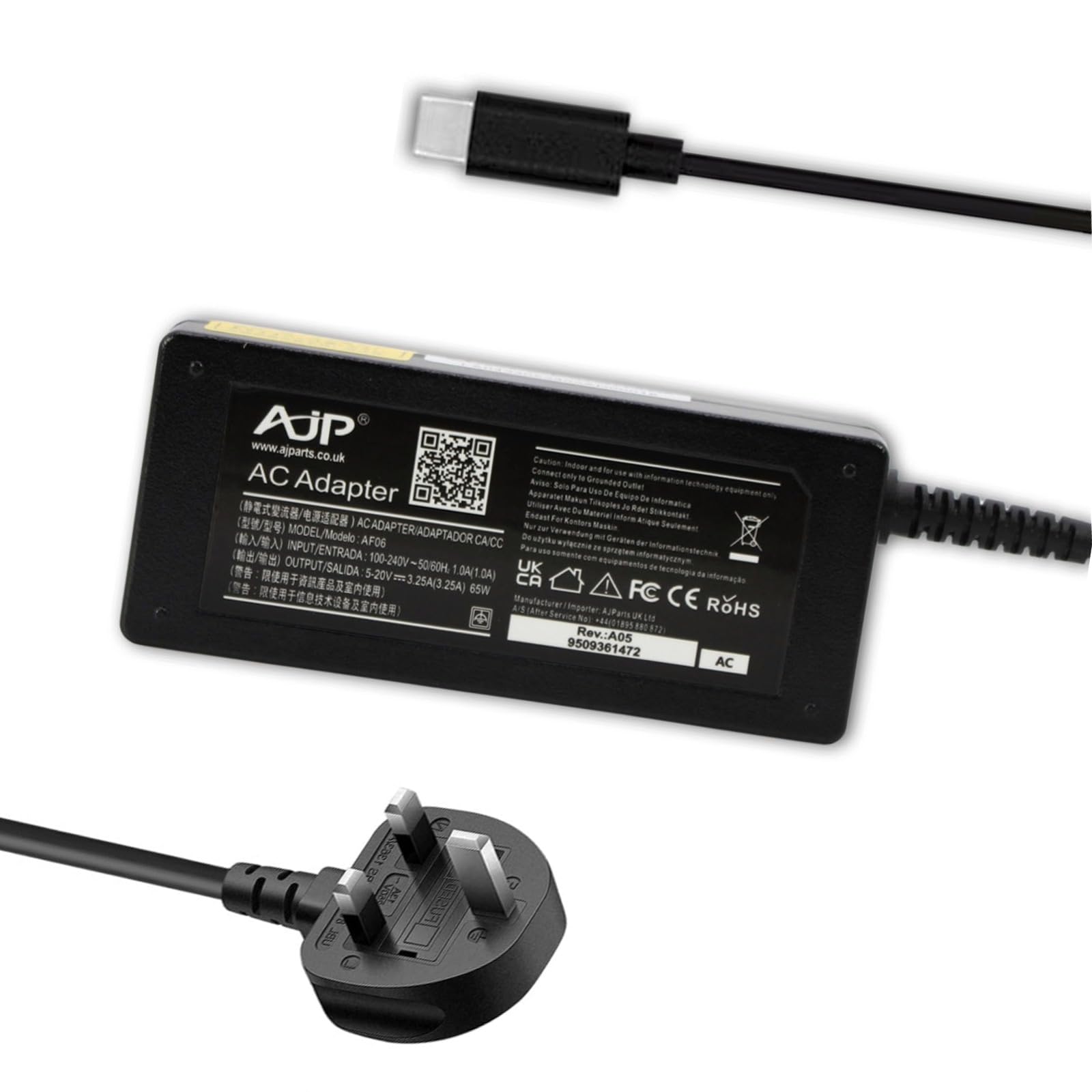 New 65W USB C TYPE C AC Charger Fit for realme C20 / realme C11 Laptop Adapter Power Cord