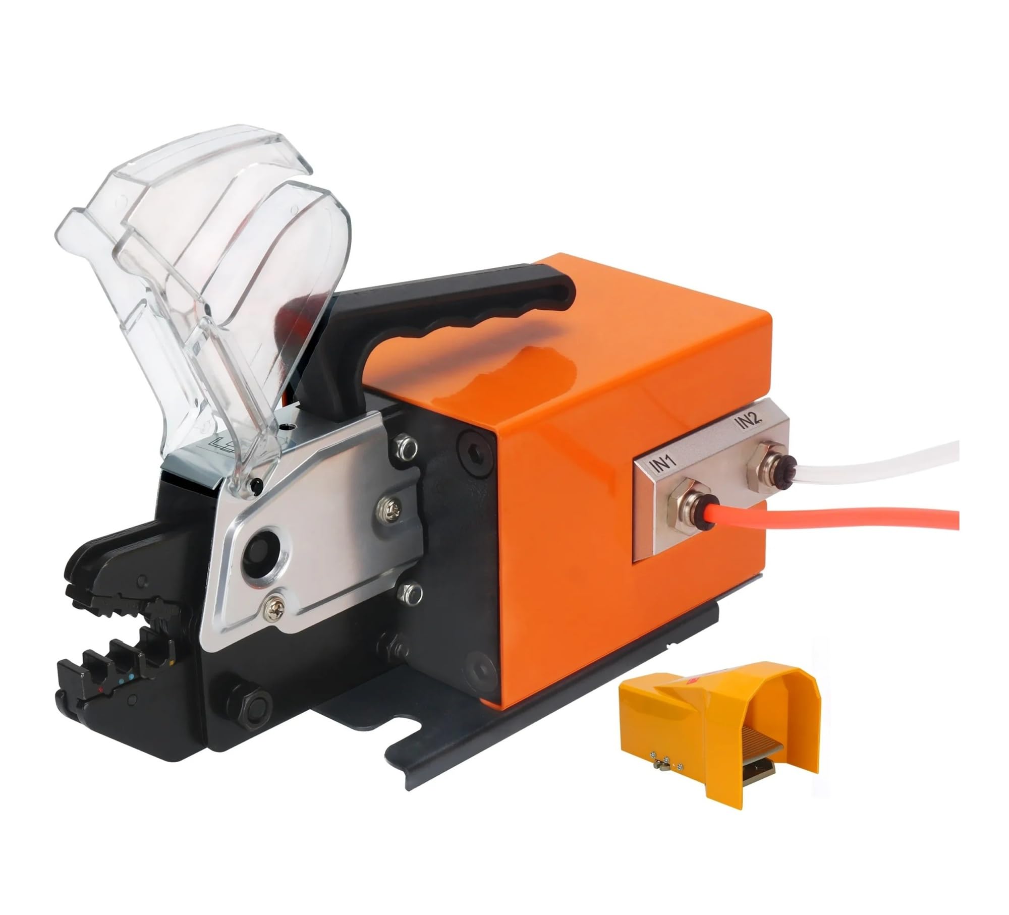 Jhxhfjxz One Color 2.7T 0.25-35Mm2 Pneumatic Crimping Machine 1.3T 0.25-10Mm2 Pneumatic Crimping Tool For Many Kinds Of Terminals Versitile(Am-10 14 Mold)