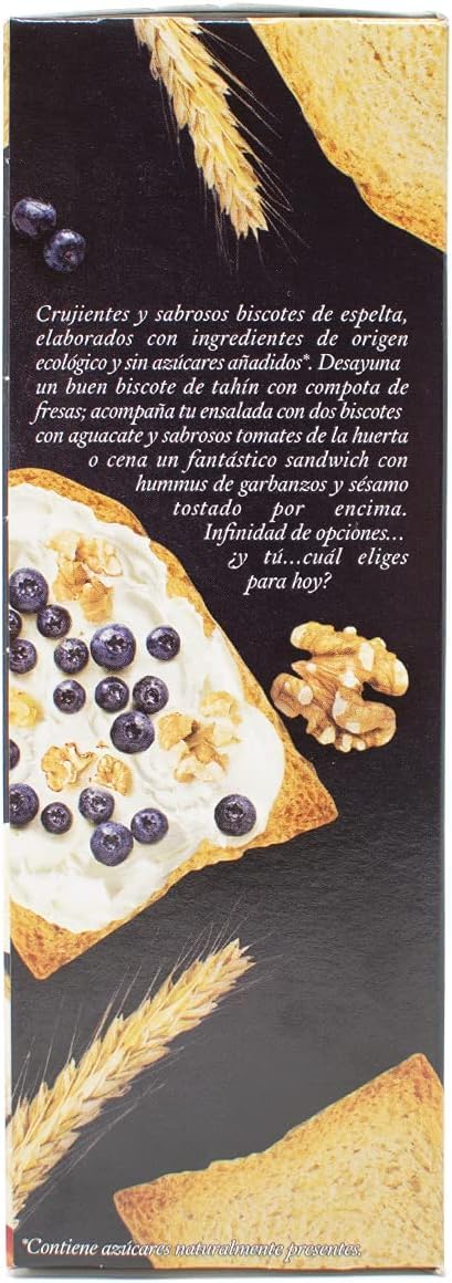 Biscotes de Espelta Bio La Finestra Sul Cielo 200 g 2 Paquetes Tostadas Ecológicas