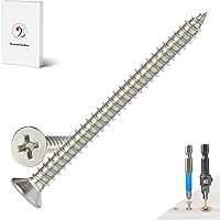 Vista 30 de Tornillos para madera, 120 tornillos Phillips de cabeza plana, tornillo de acero inoxidable 304 con kit de avellanado de madera ajustable