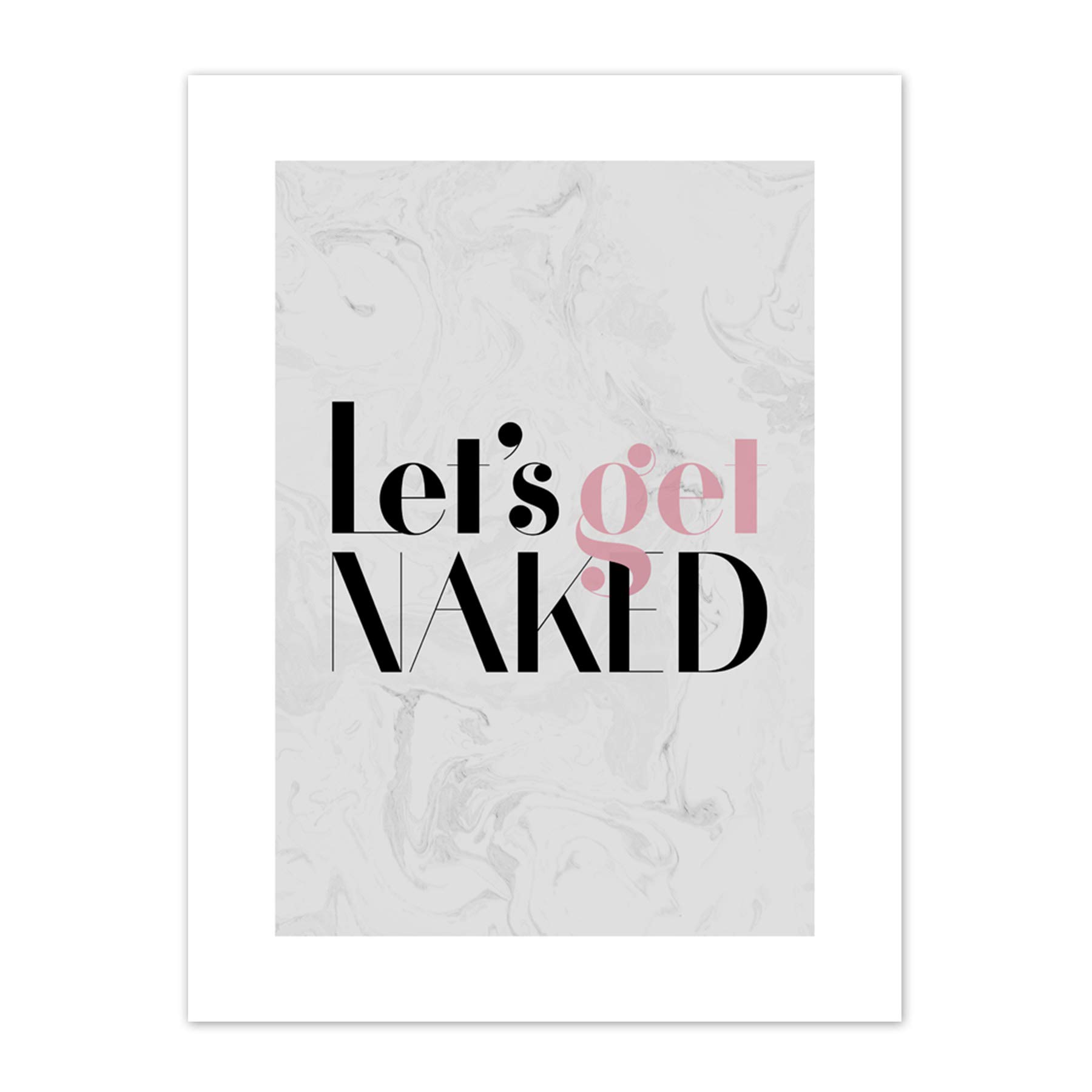 Wee Blue Coo Dusty Rose Lets Get Naked Canvas Wall Art Print