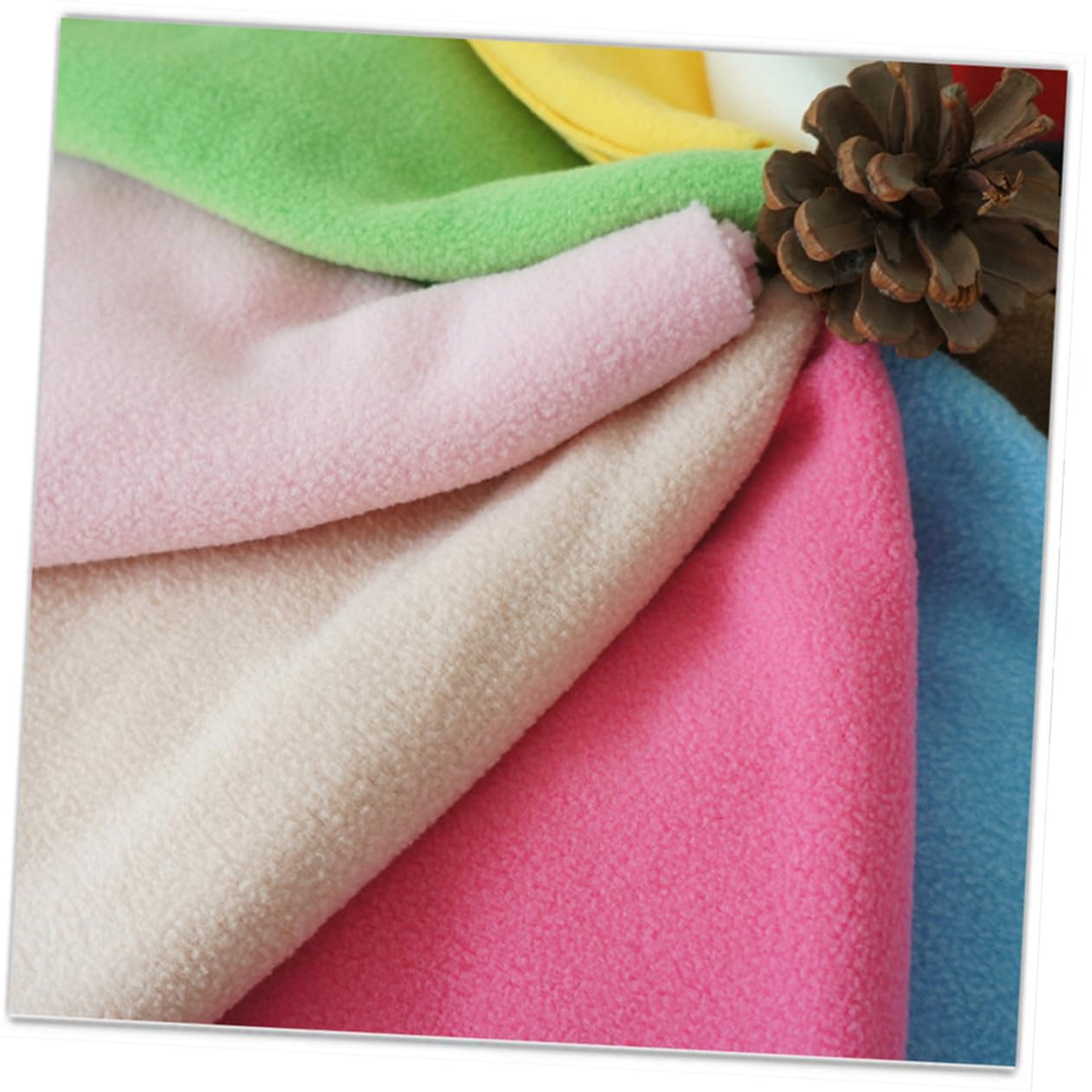 SEWACC 10 Stück Bunte Fleece Stoffe für Nähen und Patchwork Selbstgemacht Zubehör für Frauen und Mädchen Handgefertigt 10stücke Zufällige Farbe