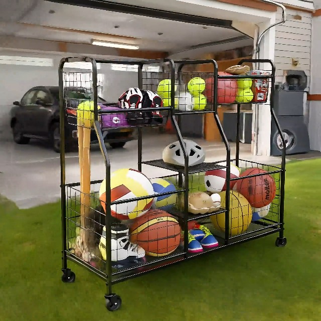 Amazon.com: LUMAMU Garage Sports Equipment Organizer, Ball Storage