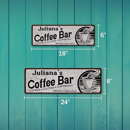 Miniatura 3 de Letrero personalizado para barra de café, decoración de pared, letreros personalizados con nombre, estación de rincón, accesorios de esquina,