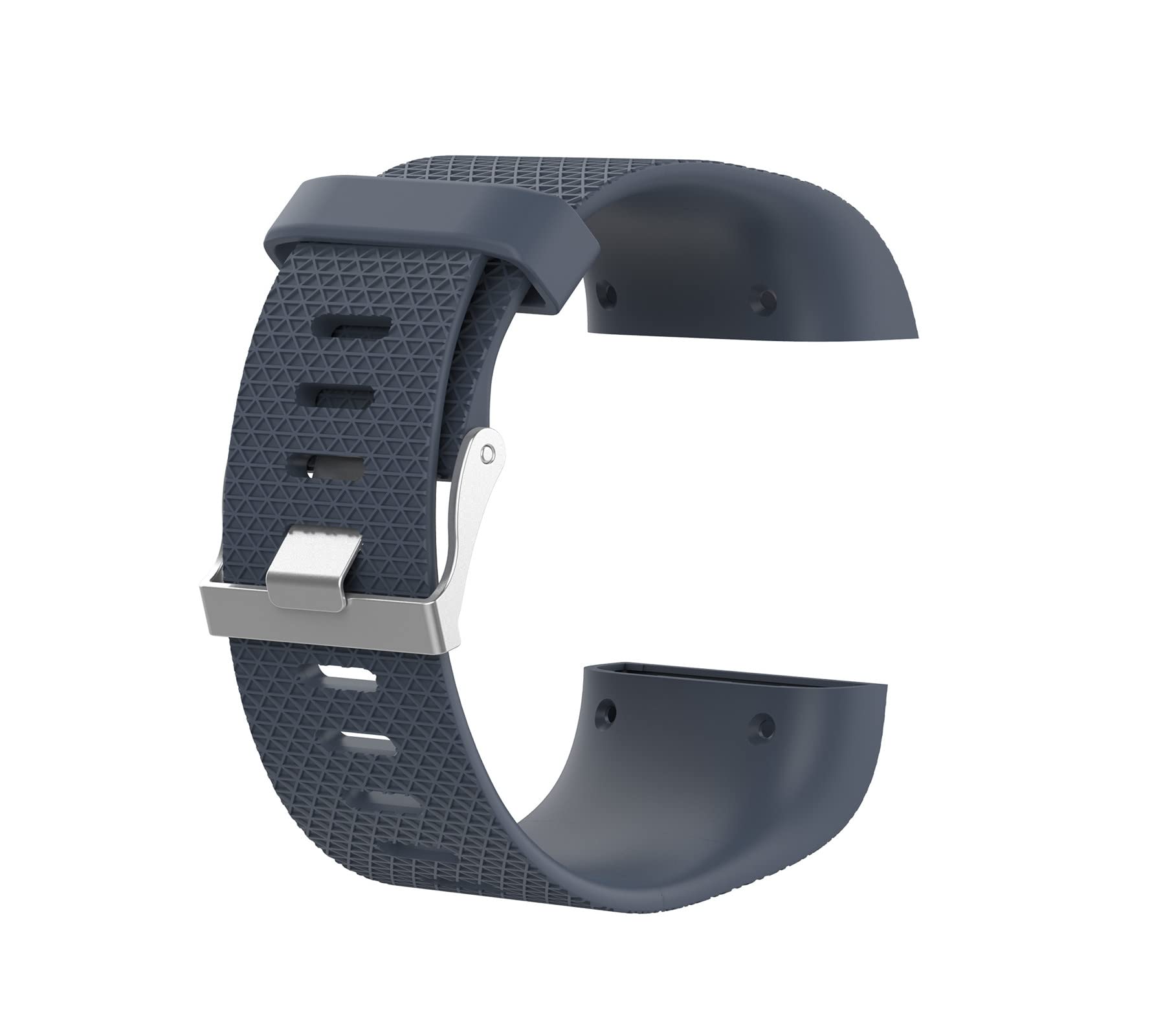 Muovrto Replacement Strap for Fitbit Surge Silicone Watch Strap Sport Watch for Fitbit Surge Fitness Superwatch (Slate, L) - Image 3