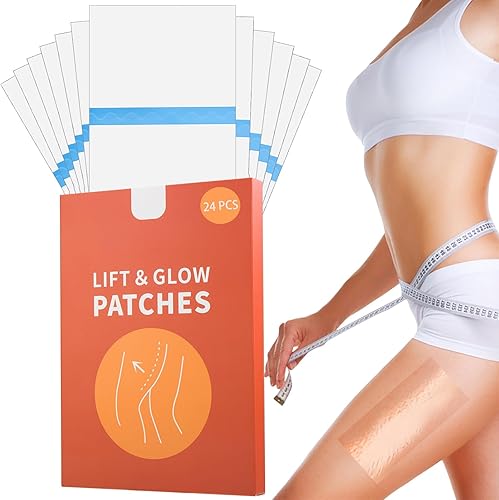 24 cintas de levantamiento de muslos Hey-Nip - Cinta invisible impermeable para el cuerpo, parches transparentes antirozaduras y brillo para