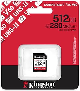 Kingston 512GB Canvas React Plus SD Card | Up to 280MB/s | High