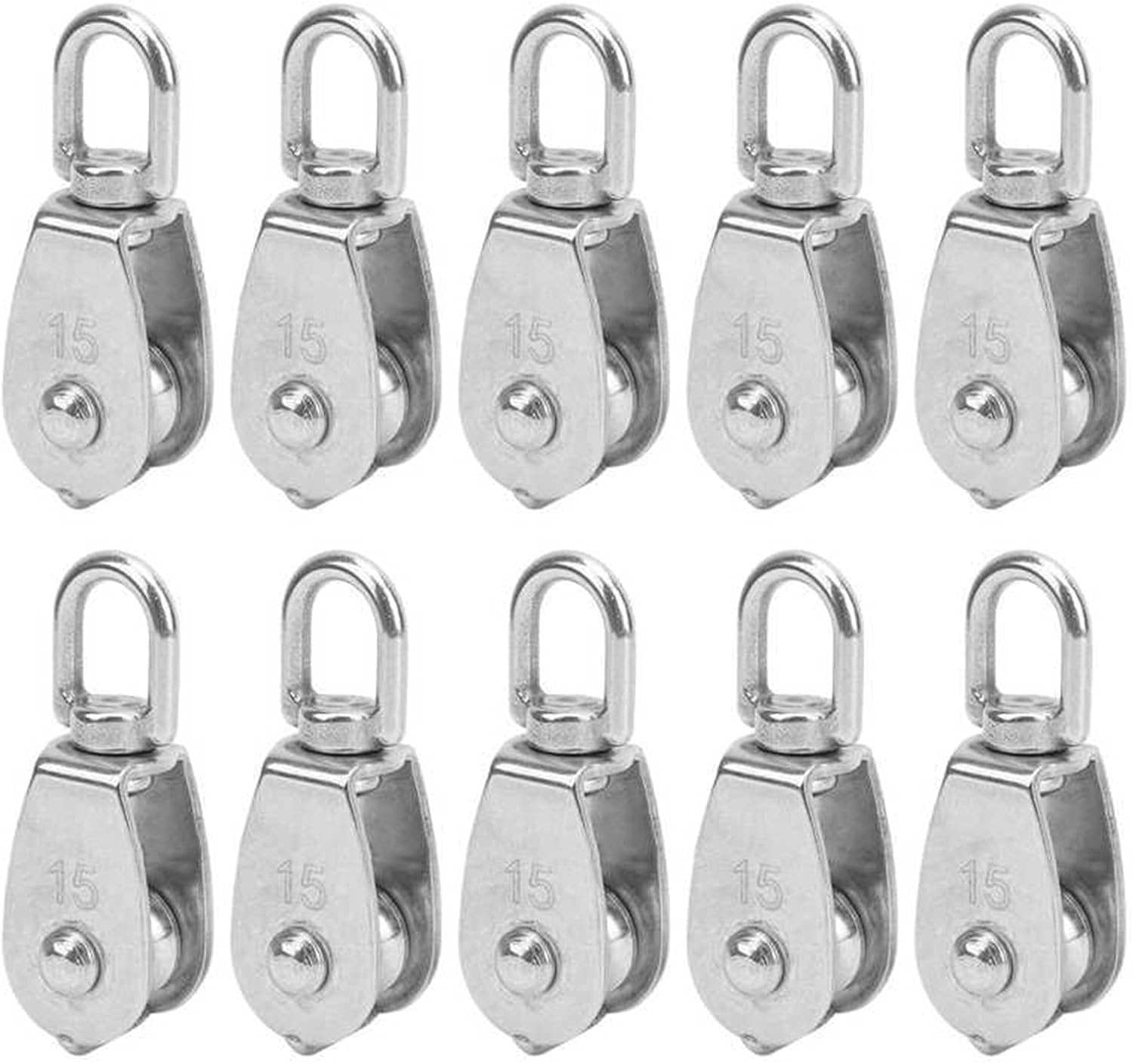 ONILA Wire Rope Hanging Wire Towing Wheel 10PCS M15 Pulley