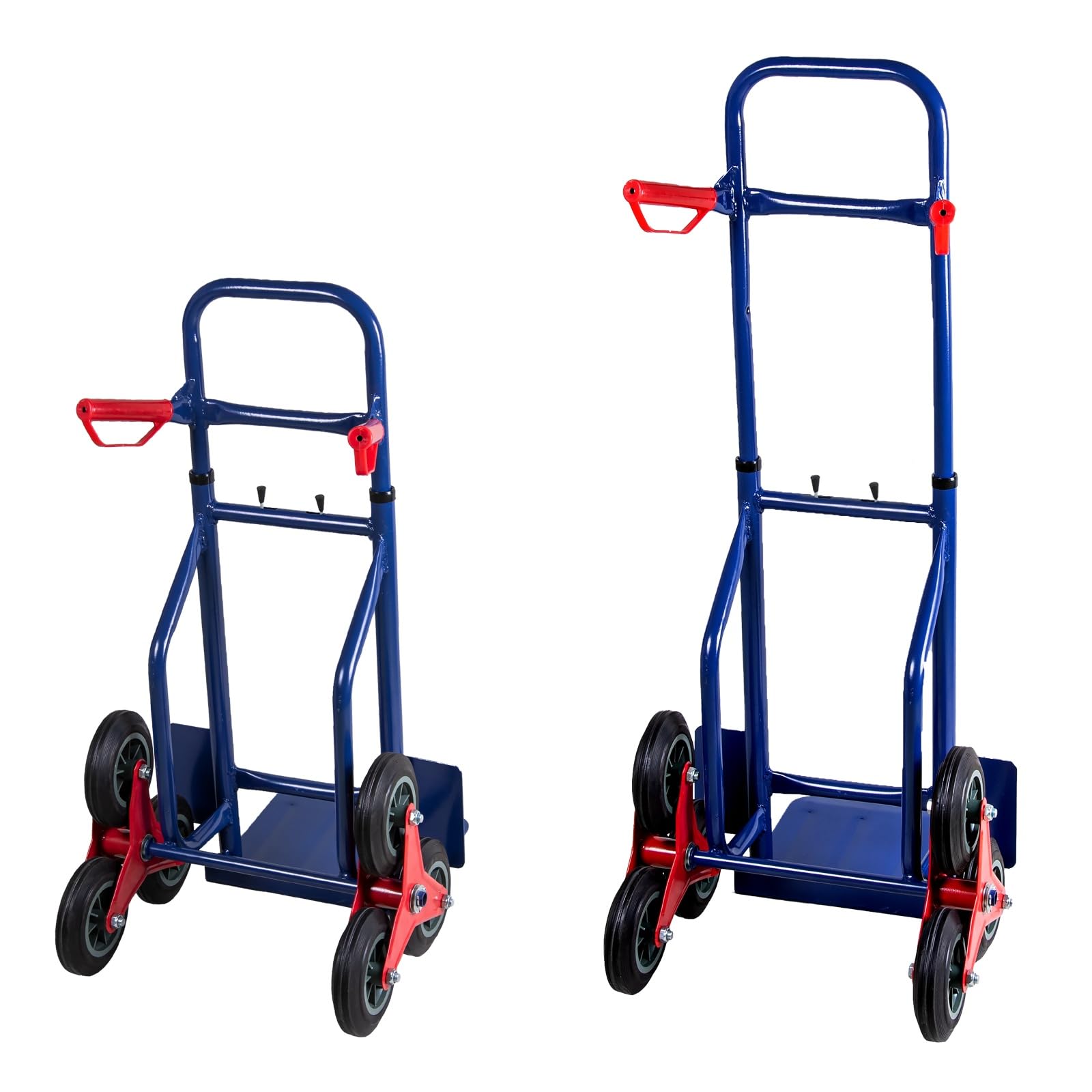 Carrello per scale fino a 150 kg, pieghevole, 3 volte, in gomma dura, telaio tubolare in acciaio