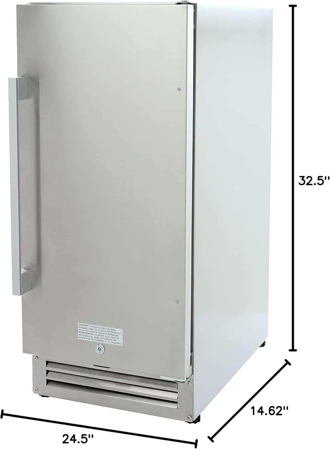 Avanti ELITE Series Outdoor Refrigerator in Stainless Steel OR1533U3S | 2.9 cu. ft. Holds 96 Cans, Reversible Door | for Outdoor Kitchens, Patio, Bar, Undercounters, Stays Cool in 100° F