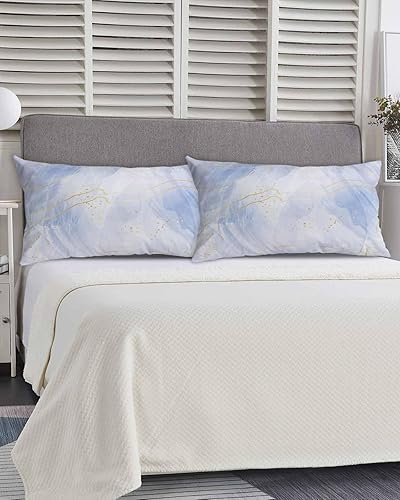 Miniatura 5 de Fundas de almohada de tamaño King con diseño de mármol degradado, fundas de almohada suaves decorativas para sofá de cuerpo largo, con cierre de