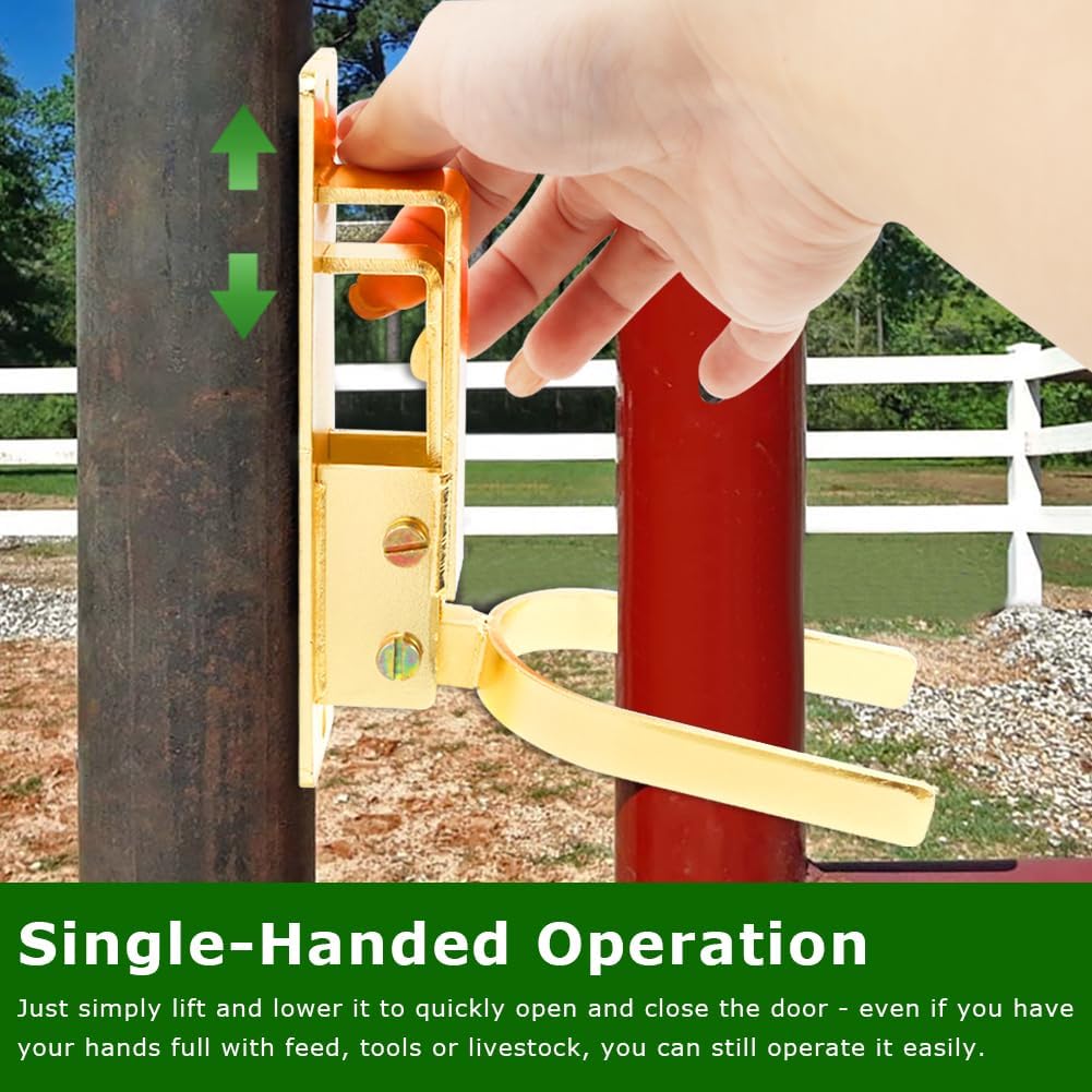 Instant Locking Gate Latch - Heavy-Duty One-Handed Automatic Spring Lock for Farm, Ranch & Backyard Gates | Easy Mount on Wood, Metal & Pipe Frames