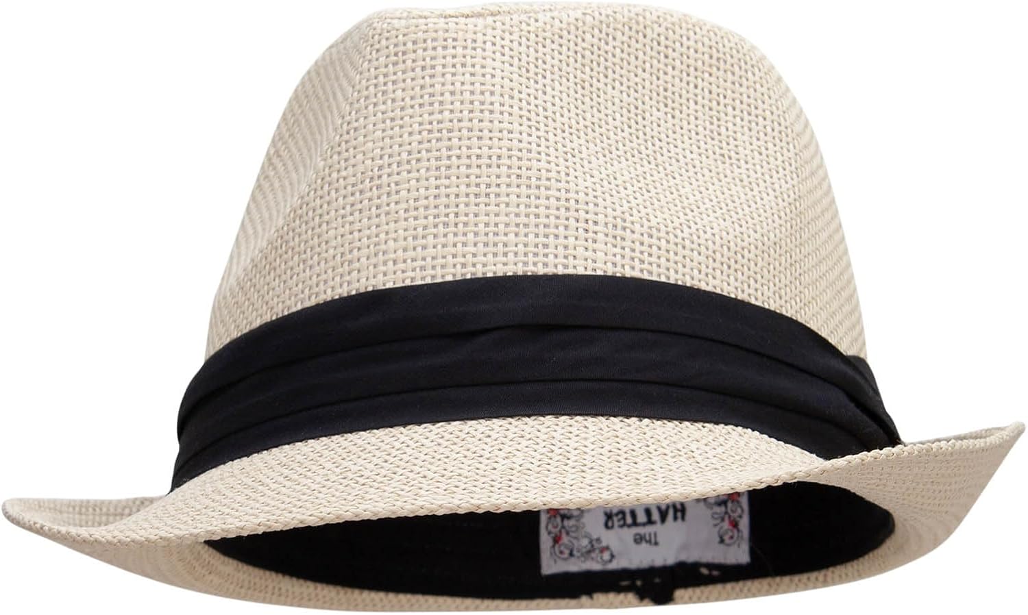 e4Hats.com Big Size Paper Straw Fedora with Triple Pleated Band