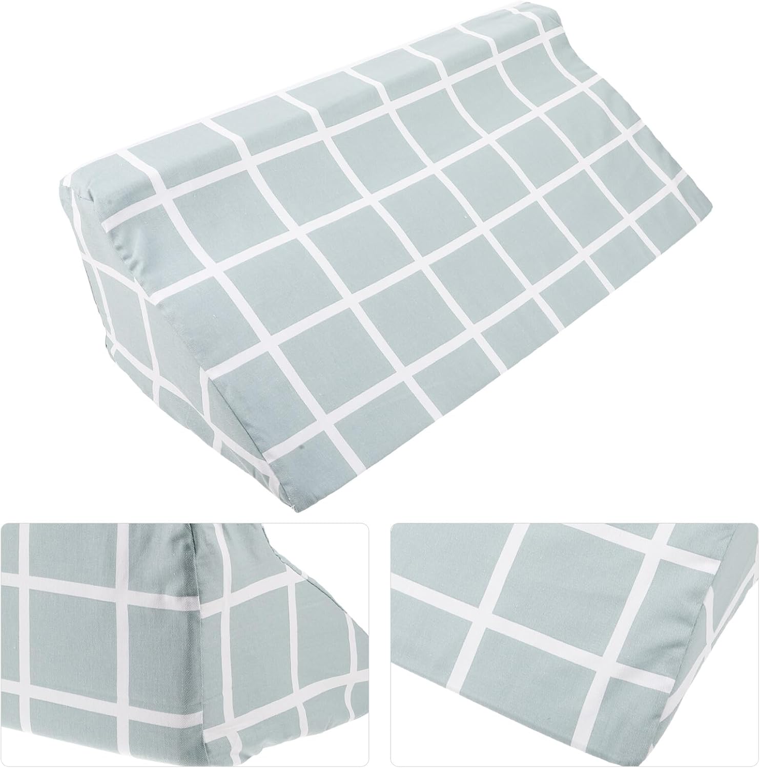 High-Density R-Shaped Body Position Wedge Pillow for Bedridden Patients Elderly Support Cushion for Turning Bedsore Prevention Lumbar Back Nap Pillow with Removable Washable Cover