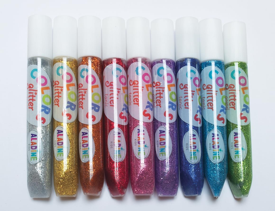 Aladine "Colors Glitter Glue Tonic Glitter Pens (9-Piece)