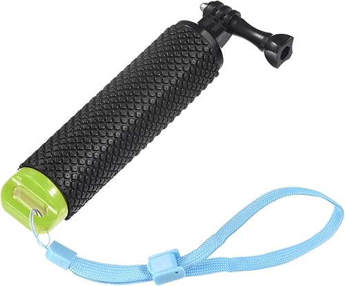 uxcell Empuñadura flotante impermeable para cámaras de acción, cámara de deportes acuáticos, con correa de muñeca ajustable, verde y negro