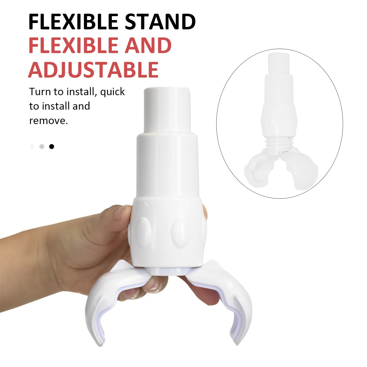 Gancio per Culla e Lettino - Supporto Flessibile e Rimovibile per Decorazione Cameretta Bambini - Plastica (Bianco)