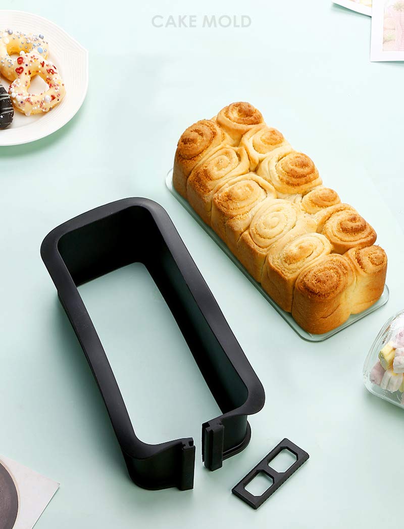 Molde desmontable de silicona antiadherente con parte inferior extraíble y base de vidrio, molde para tartas de queso a prueba de fugas para hornear, sin BPA
