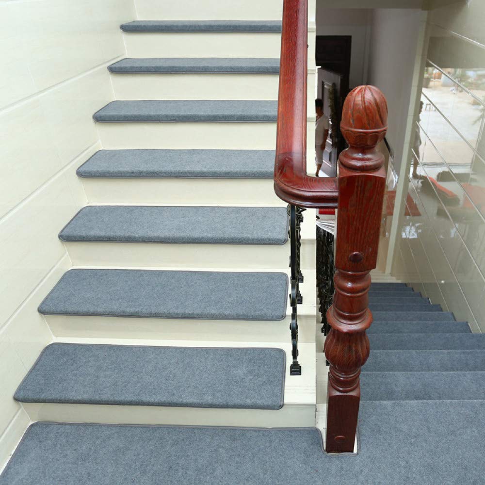 Peldaños de escalera gris de 80 cm para escaleras de madera protegiendo a niñor y mascotas