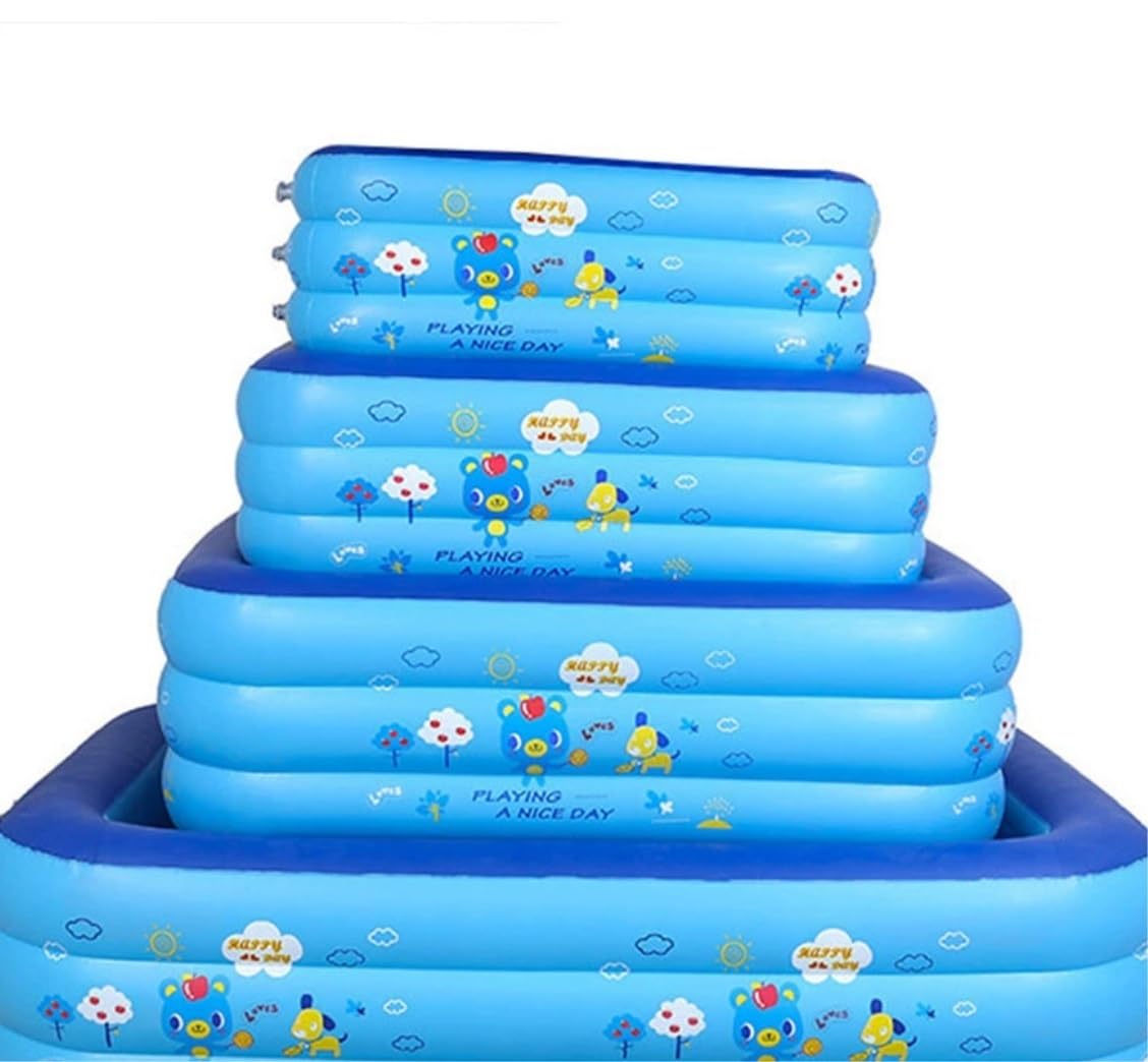 Planschbecken Aufblasbarer Familienpool, Rechteckiges Planschbecken, Schwimmzentrum, Pool Garten(120cm)