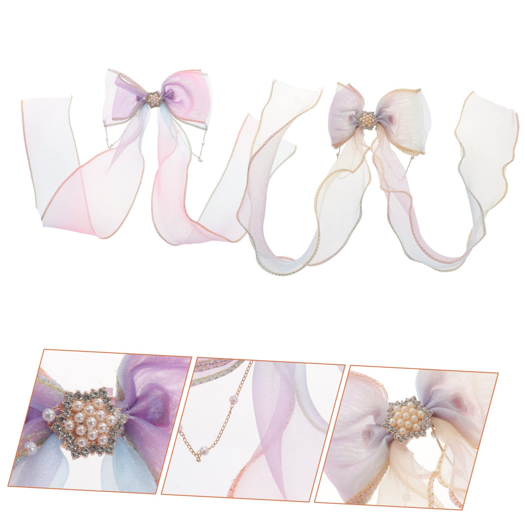 MAGICLULU 10 Piezas horquilla de lazo accesorio para el cabello de las niñas pinza de pelo de la boda tiara pasadores de pelo lazos para niñas lazos para el cabello para niñita Decorar