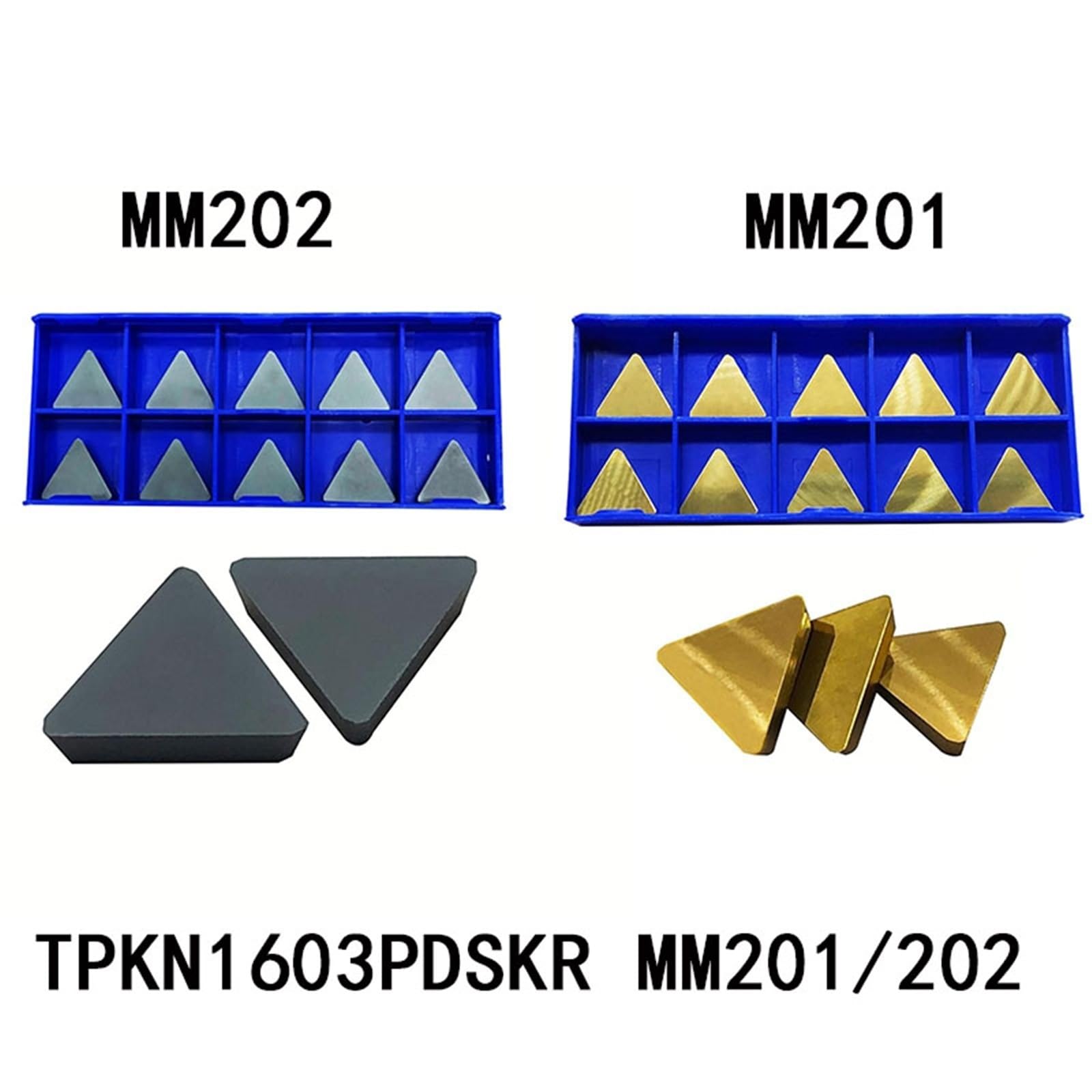 10PCS Dreieckeinsätze Hartmetalleinsätze Wendeschneidplatten Für Fräsen(TPKN1603PDSKR MM202)