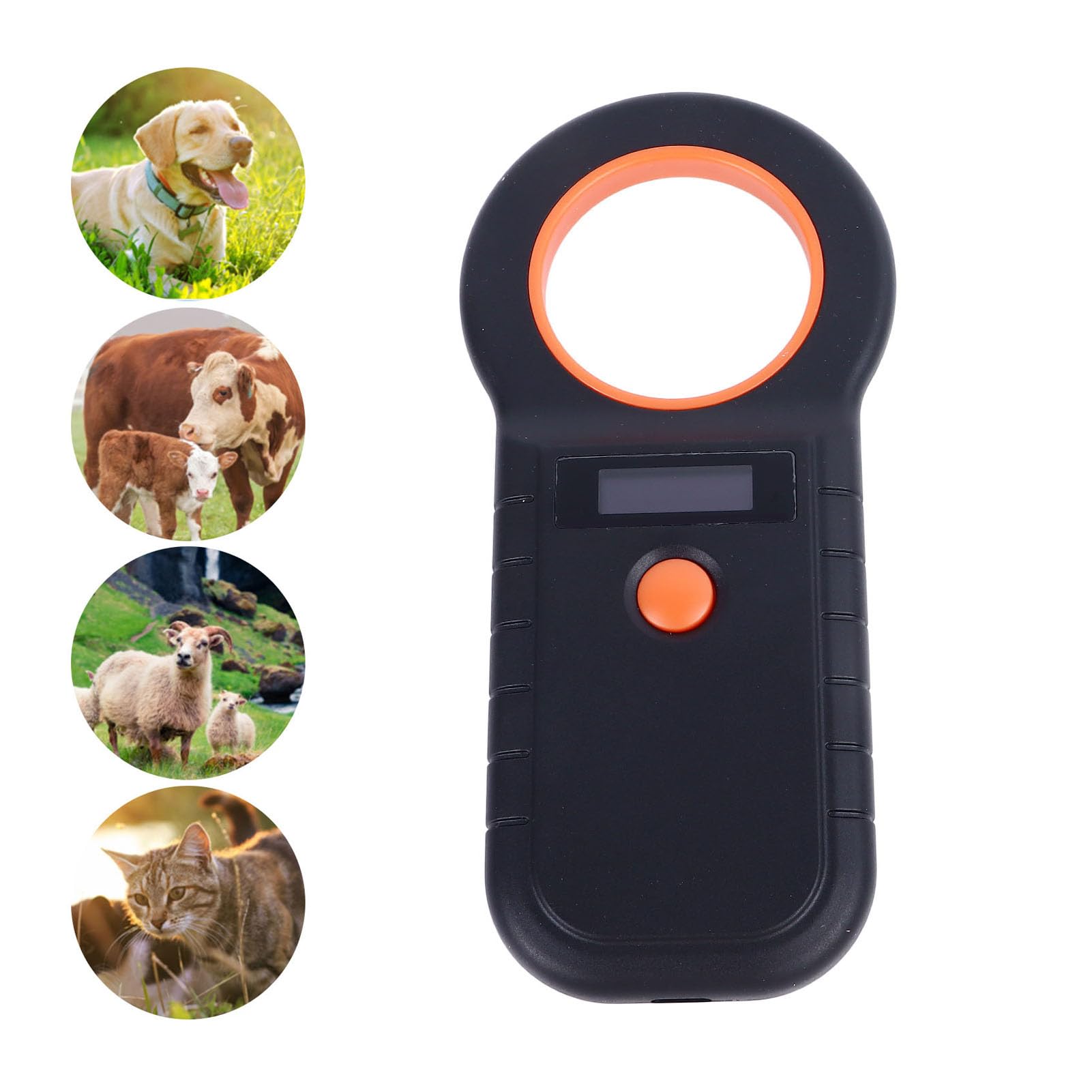Escáner de microchip para animales, escáner portátil de identificación de mascotas para perros, gatos, vacas y ovejas. Ligero, portátil, batería recargable, escaneo eficiente.