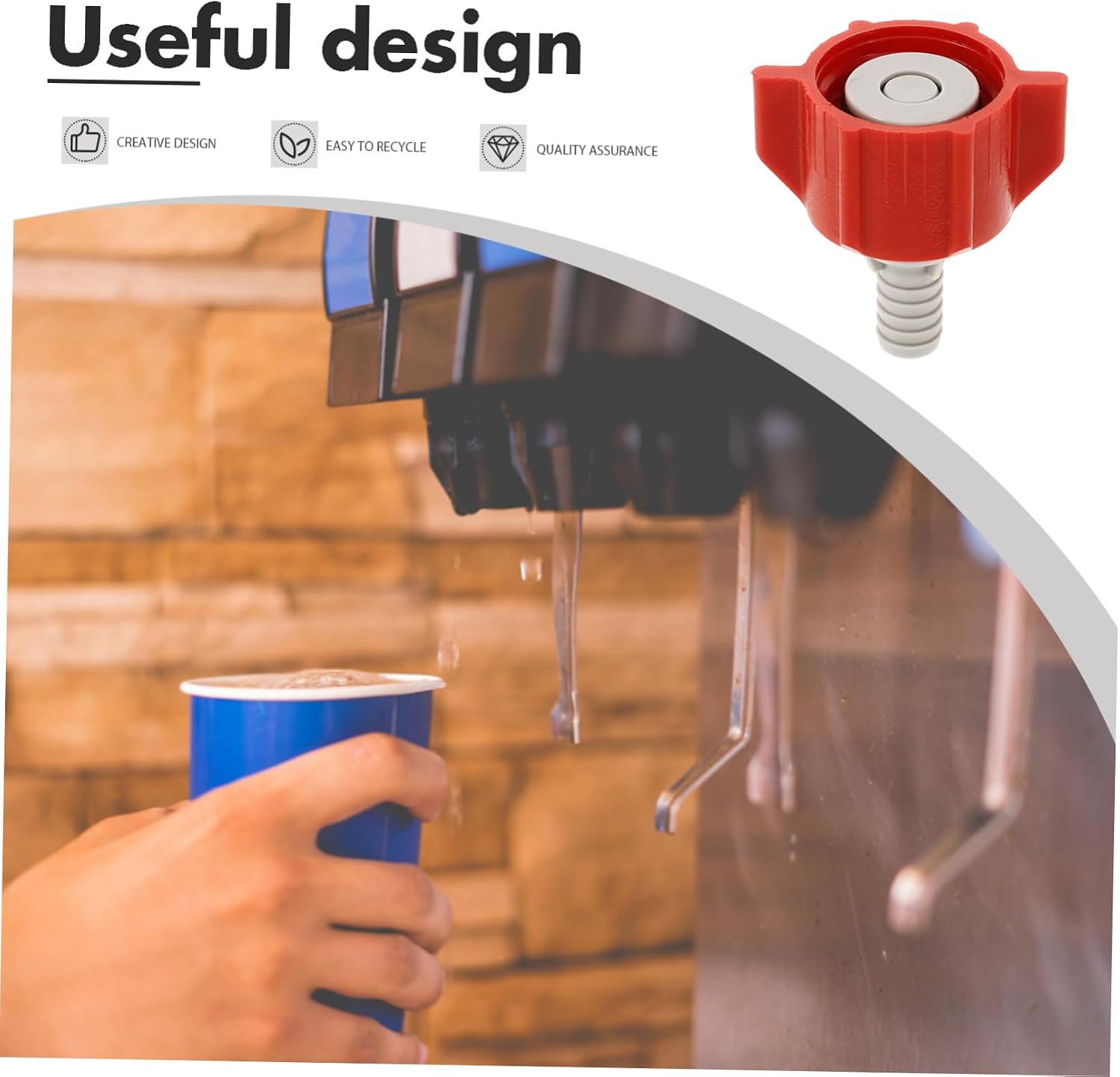 Garneck Water Jug Adapter Soda Water Maker Connector Bib Adapter Plastic Connector